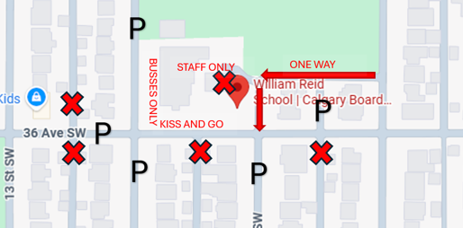 William Read Drop Off Pick Up Map