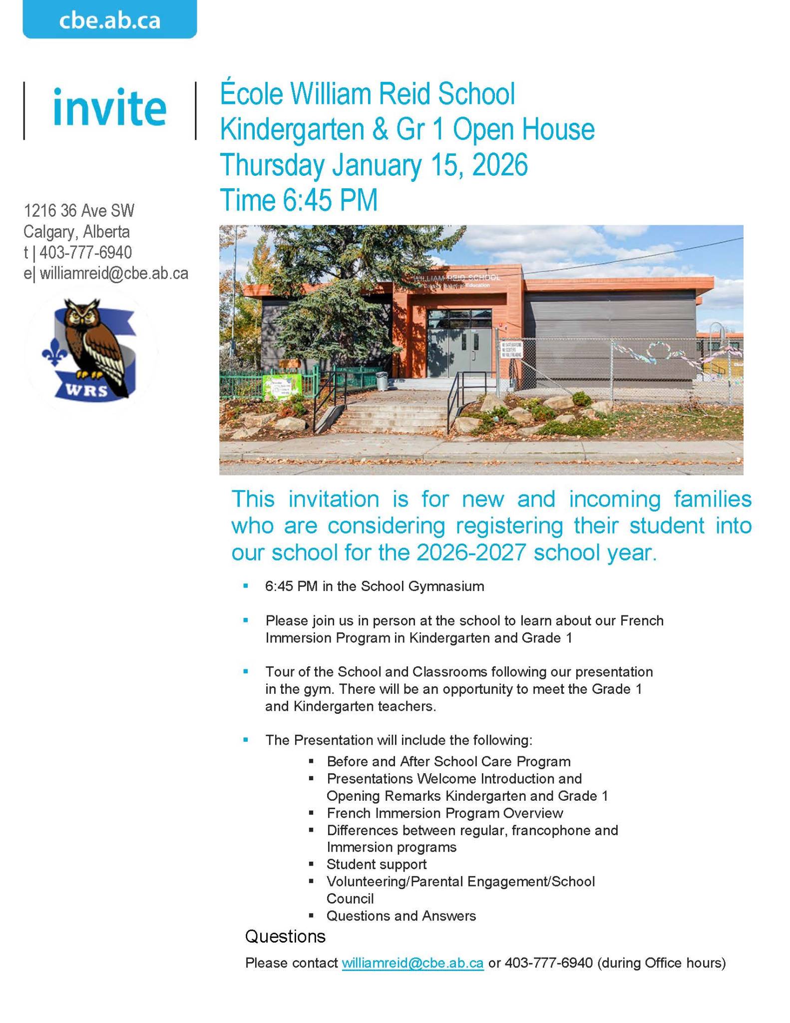 Invitation Open House 2026